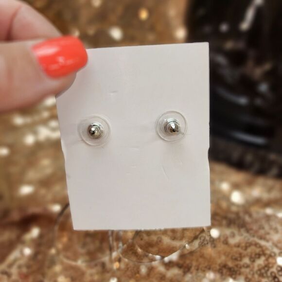 New Marlyn Schiff Drop Statememt Earrings - Silver Toned - Picture 6 of 7